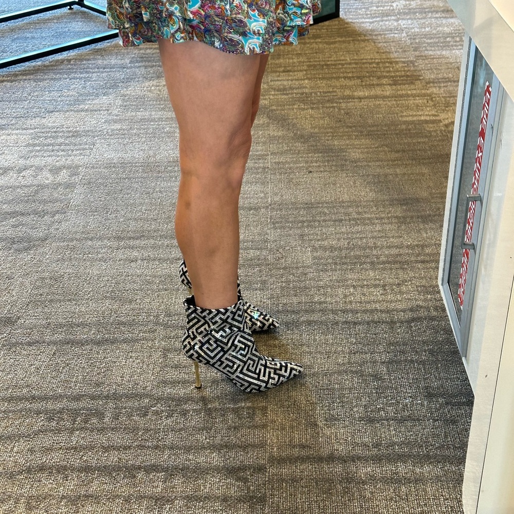 Stunning Sequined Booties Nwt - image 2